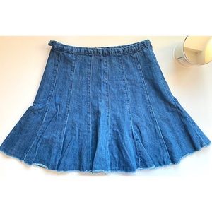 ZARA SHORT MINI JEAN DENIM SKIRT BLUE